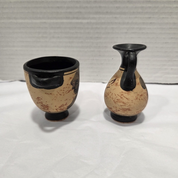 Vintage Pair of Mini Greek Goddess Pottery - Picture 2 of 8